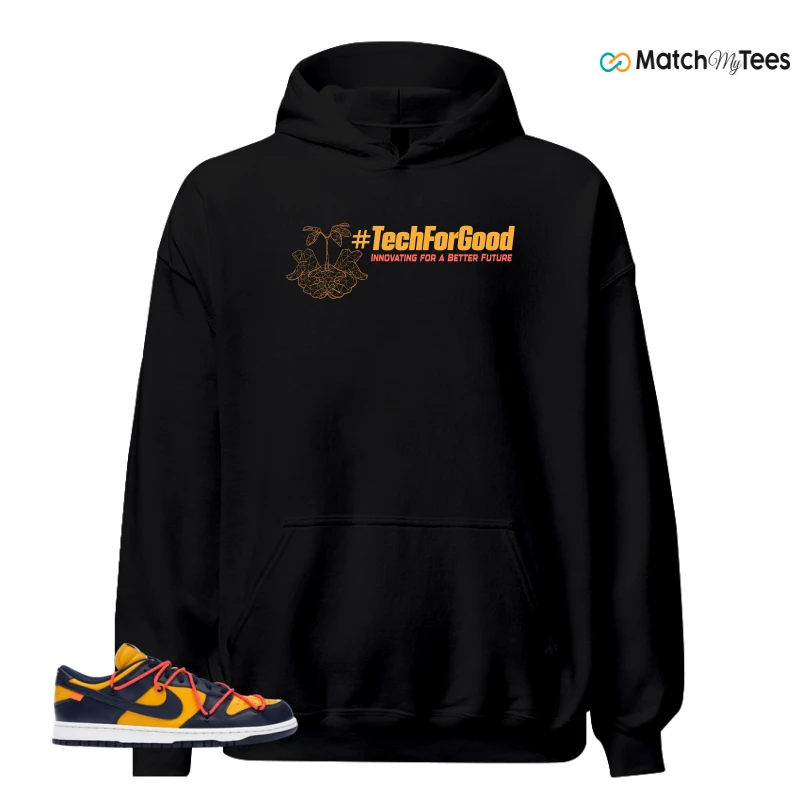 NIKE DUNK LOW OFF-WHITE UNIVERSITY GOLD SNEAKER Matching Tees hoodie