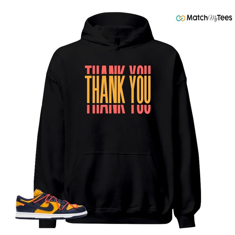NIKE DUNK LOW OFF-WHITE UNIVERSITY GOLD SNEAKER Matching Tees hoodie