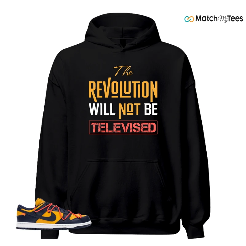 NIKE DUNK LOW OFF-WHITE UNIVERSITY GOLD SNEAKER Matching Tees hoodie