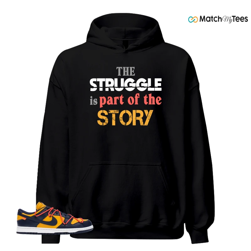 NIKE DUNK LOW OFF-WHITE UNIVERSITY GOLD SNEAKER Matching Tees hoodie