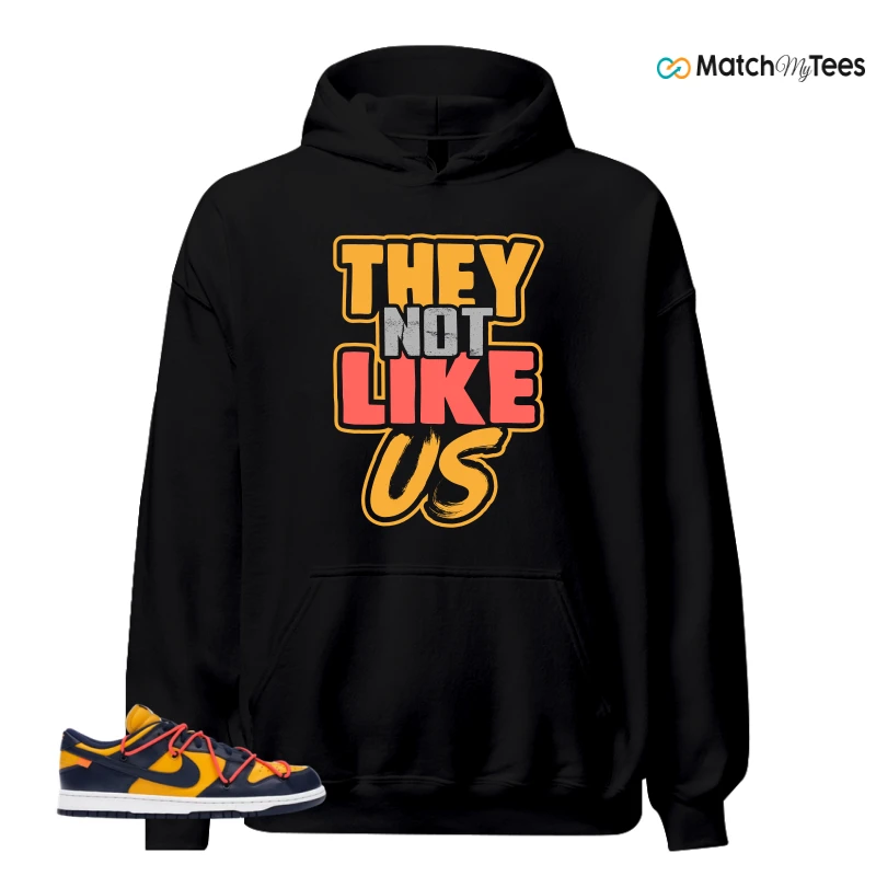 NIKE DUNK LOW OFF-WHITE UNIVERSITY GOLD SNEAKER Matching Tees hoodie