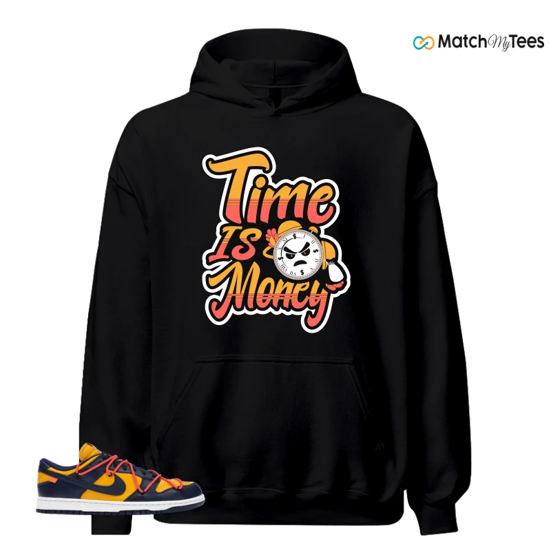 NIKE DUNK LOW OFF-WHITE UNIVERSITY GOLD SNEAKER Matching Tees hoodie