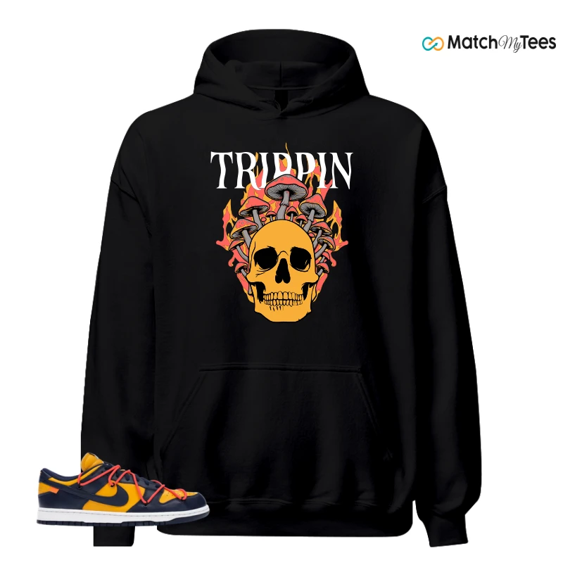 NIKE DUNK LOW OFF-WHITE UNIVERSITY GOLD SNEAKER Matching Tees hoodie