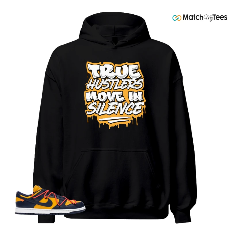 NIKE DUNK LOW OFF-WHITE UNIVERSITY GOLD SNEAKER Matching Tees hoodie