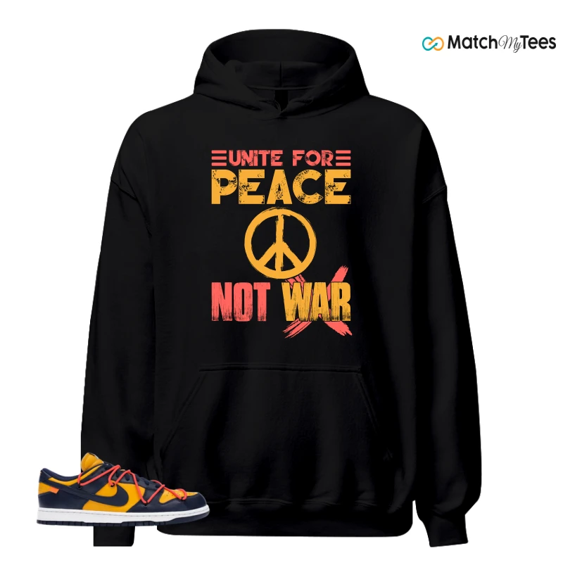 NIKE DUNK LOW OFF-WHITE UNIVERSITY GOLD SNEAKER Matching Tees hoodie