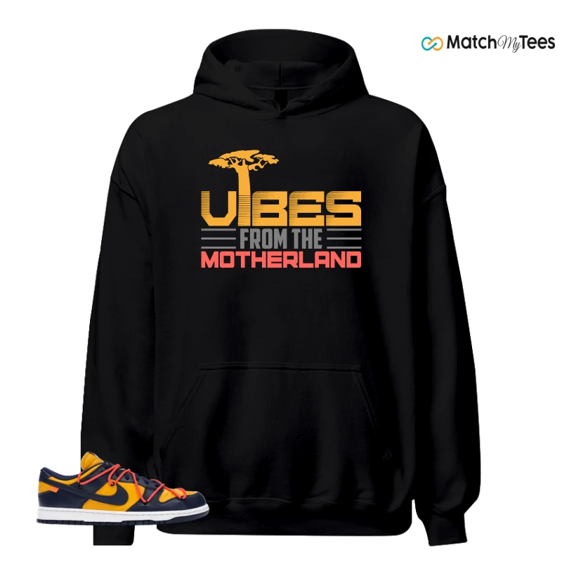 NIKE DUNK LOW OFF-WHITE UNIVERSITY GOLD SNEAKER Matching Tees hoodie