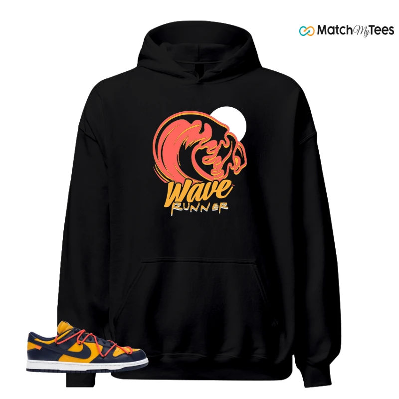 NIKE DUNK LOW OFF-WHITE UNIVERSITY GOLD SNEAKER Matching Tees hoodie