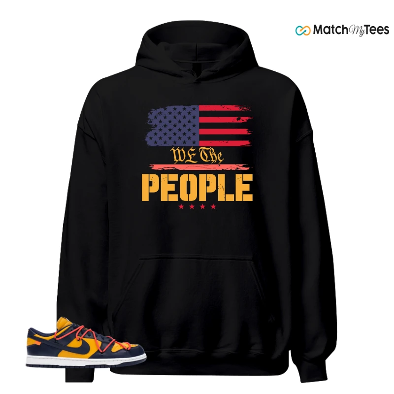 NIKE DUNK LOW OFF-WHITE UNIVERSITY GOLD SNEAKER Matching Tees hoodie