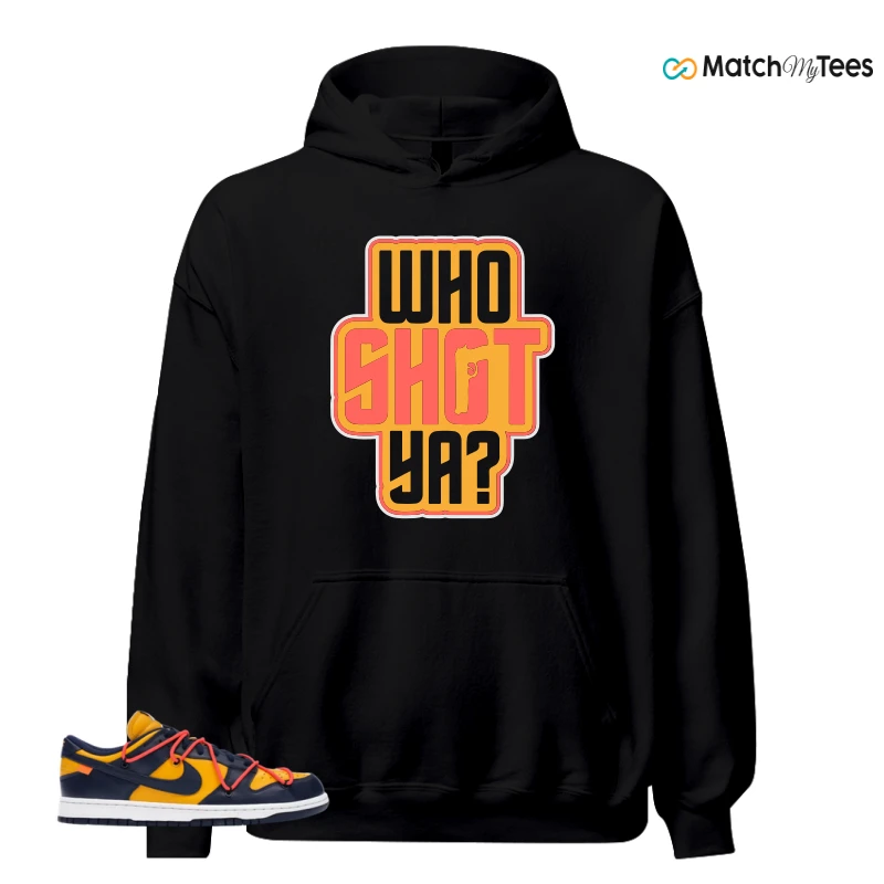 NIKE DUNK LOW OFF-WHITE UNIVERSITY GOLD SNEAKER Matching Tees hoodie