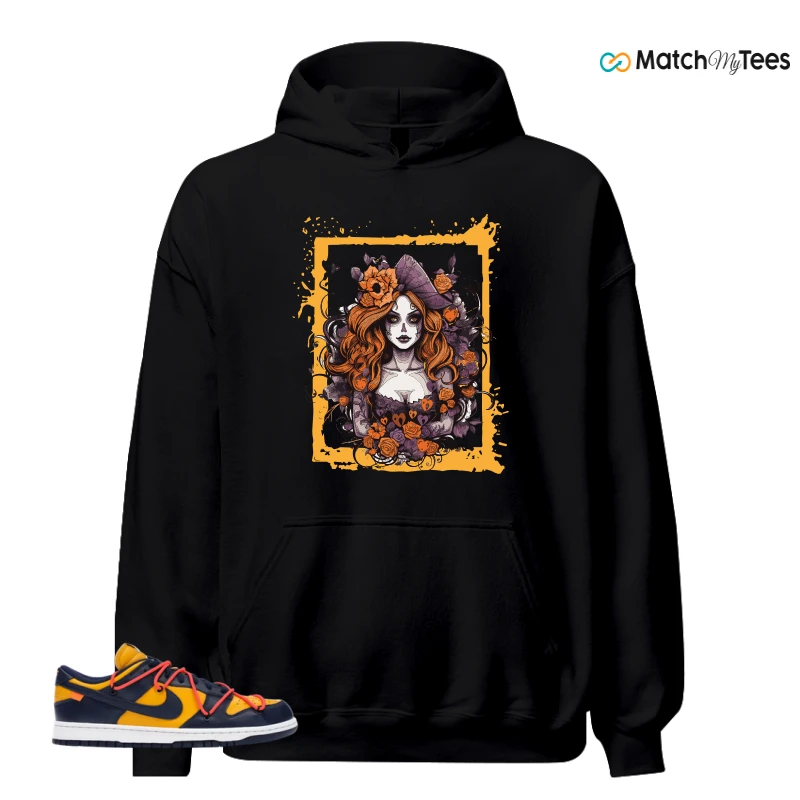 NIKE DUNK LOW OFF-WHITE UNIVERSITY GOLD SNEAKER Matching Tees hoodie