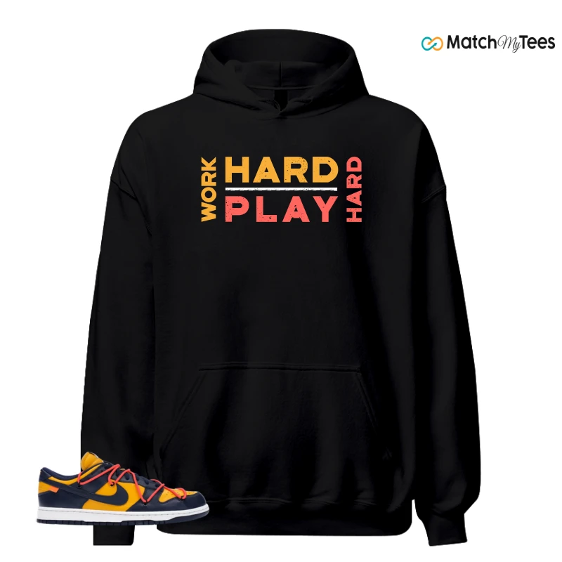 NIKE DUNK LOW OFF-WHITE UNIVERSITY GOLD SNEAKER Matching Tees hoodie