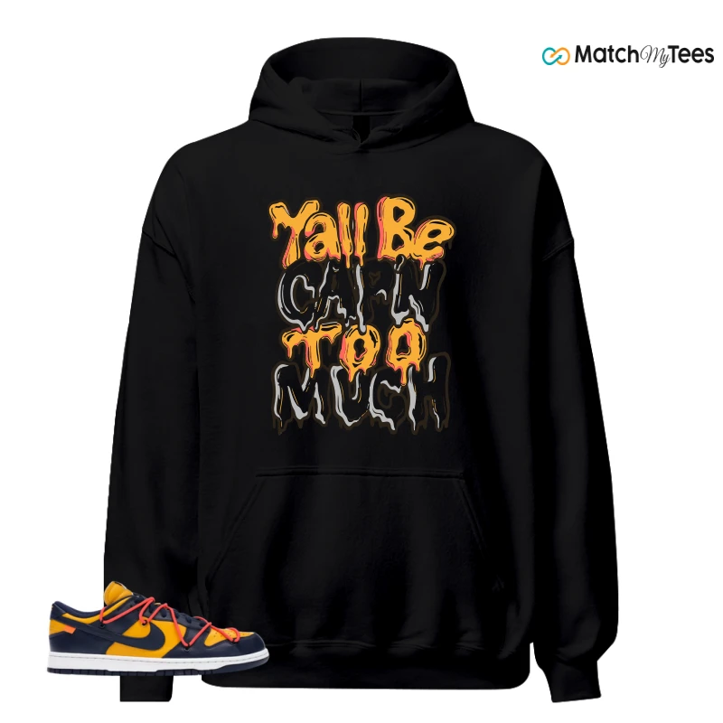 NIKE DUNK LOW OFF-WHITE UNIVERSITY GOLD SNEAKER Matching Tees hoodie