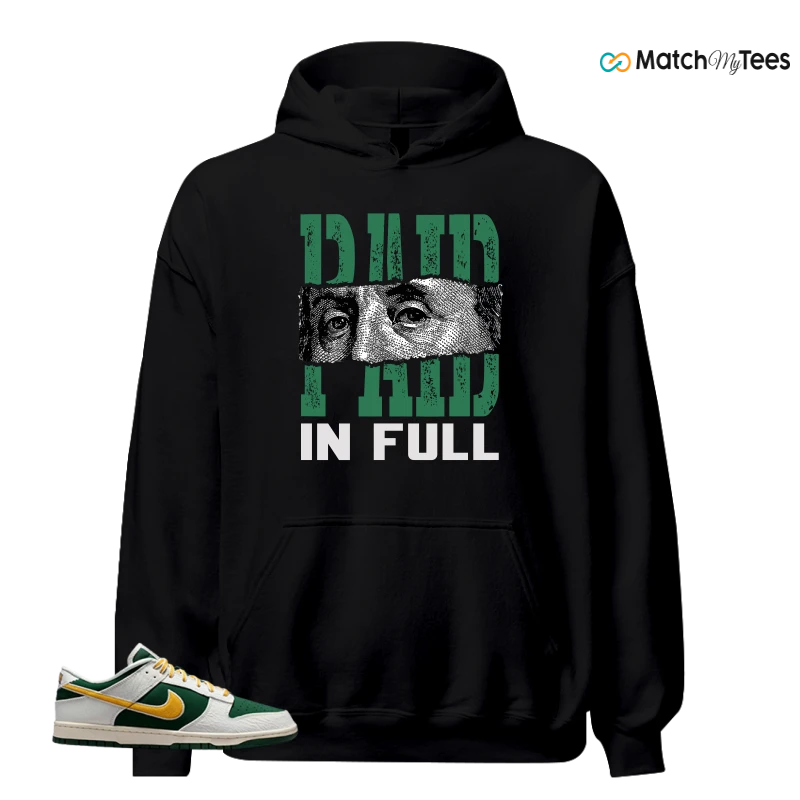 NIKE DUNK LOW RETRO VARSITY JACKET SAIL FIR UNIVERSITY GOLD SNEAKER/SAIL/FIR/UNIVERSITY RED/UNIVERSITY GOLD matching Hoodie