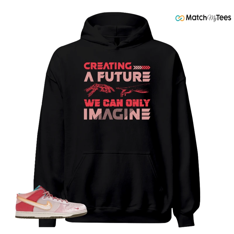 NIKE DUNK MID SOCIAL STATUS FREE LUNCH STRAWBERRY MILK SNEAKER Matching Tees hoodie