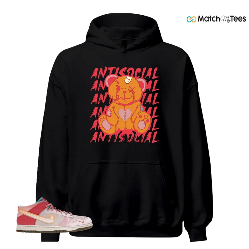 NIKE DUNK MID SOCIAL STATUS FREE LUNCH STRAWBERRY MILK SNEAKER Matching Tees hoodie