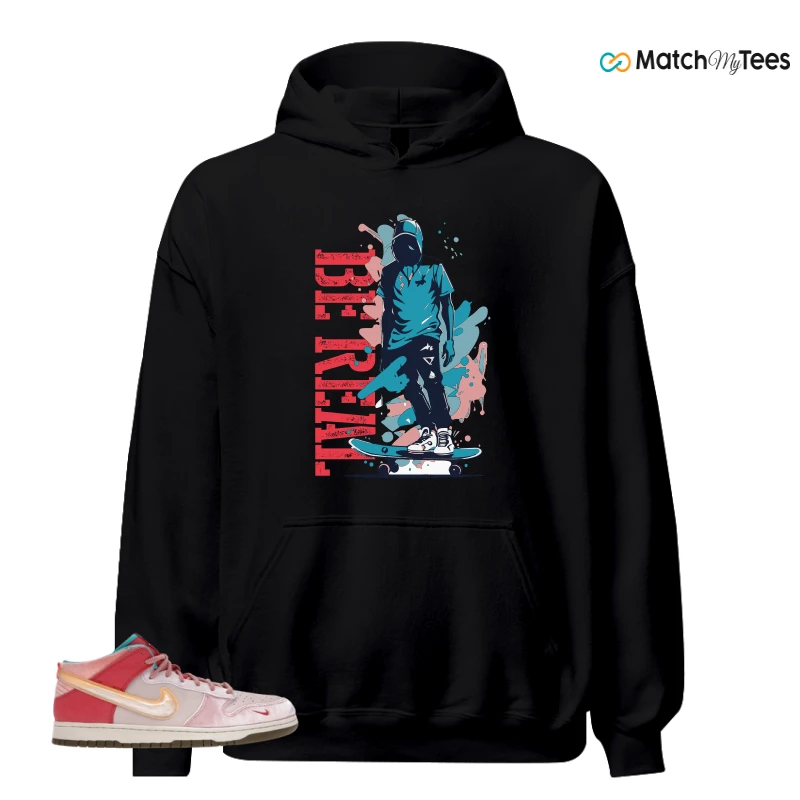 NIKE DUNK MID SOCIAL STATUS FREE LUNCH STRAWBERRY MILK SNEAKER Matching Tees hoodie