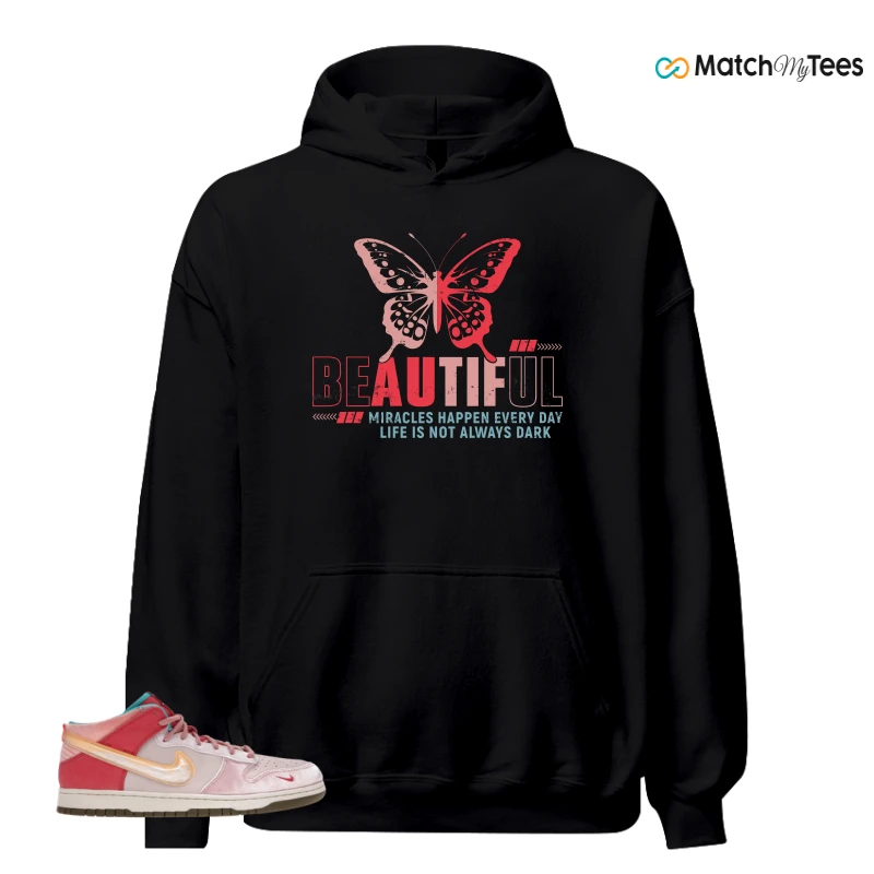 NIKE DUNK MID SOCIAL STATUS FREE LUNCH STRAWBERRY MILK SNEAKER Matching Tees hoodie
