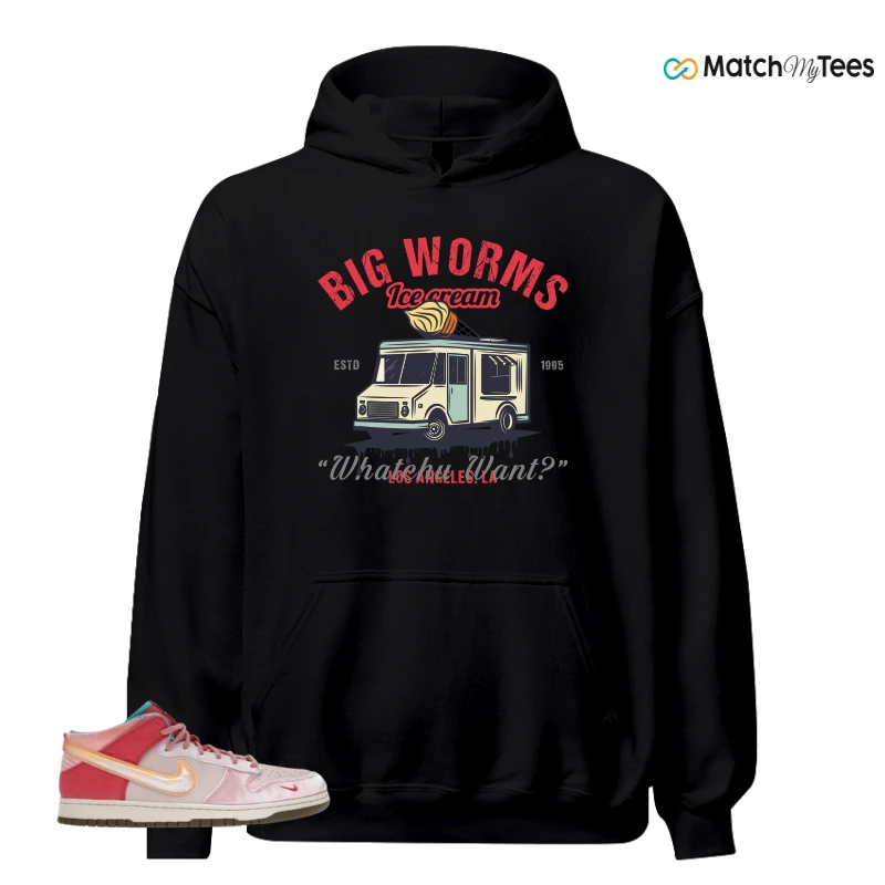 NIKE DUNK MID SOCIAL STATUS FREE LUNCH STRAWBERRY MILK SNEAKER Matching Tees hoodie