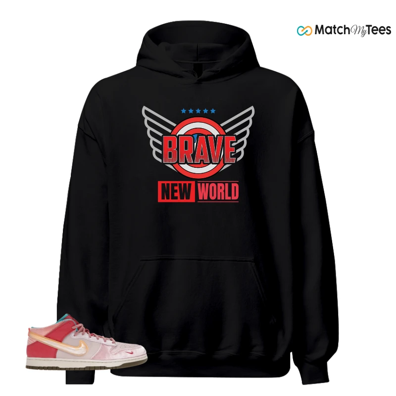 NIKE DUNK MID SOCIAL STATUS FREE LUNCH STRAWBERRY MILK SNEAKER Matching Tees hoodie