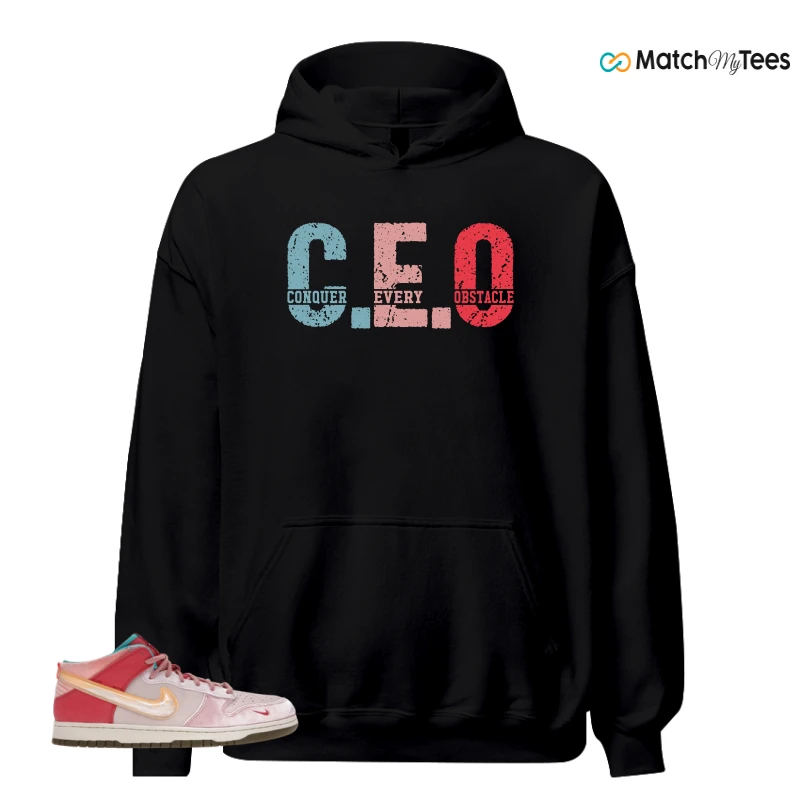 NIKE DUNK MID SOCIAL STATUS FREE LUNCH STRAWBERRY MILK SNEAKER Matching Tees hoodie