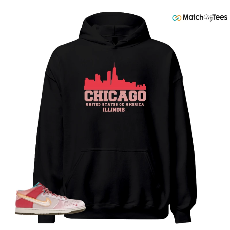 NIKE DUNK MID SOCIAL STATUS FREE LUNCH STRAWBERRY MILK SNEAKER Matching Tees hoodie