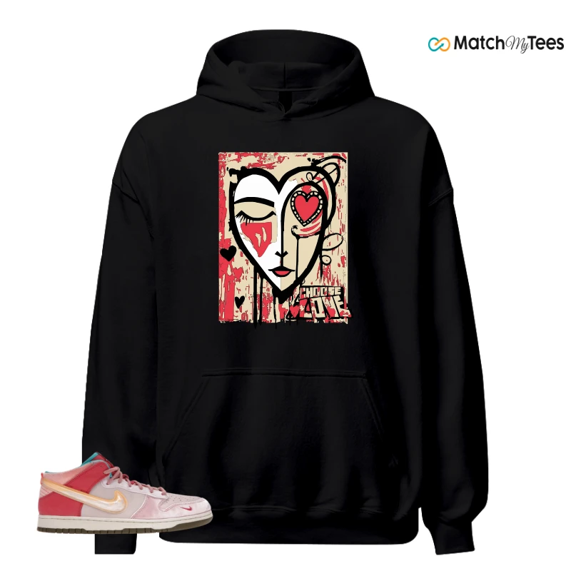 NIKE DUNK MID SOCIAL STATUS FREE LUNCH STRAWBERRY MILK SNEAKER Matching Tees hoodie