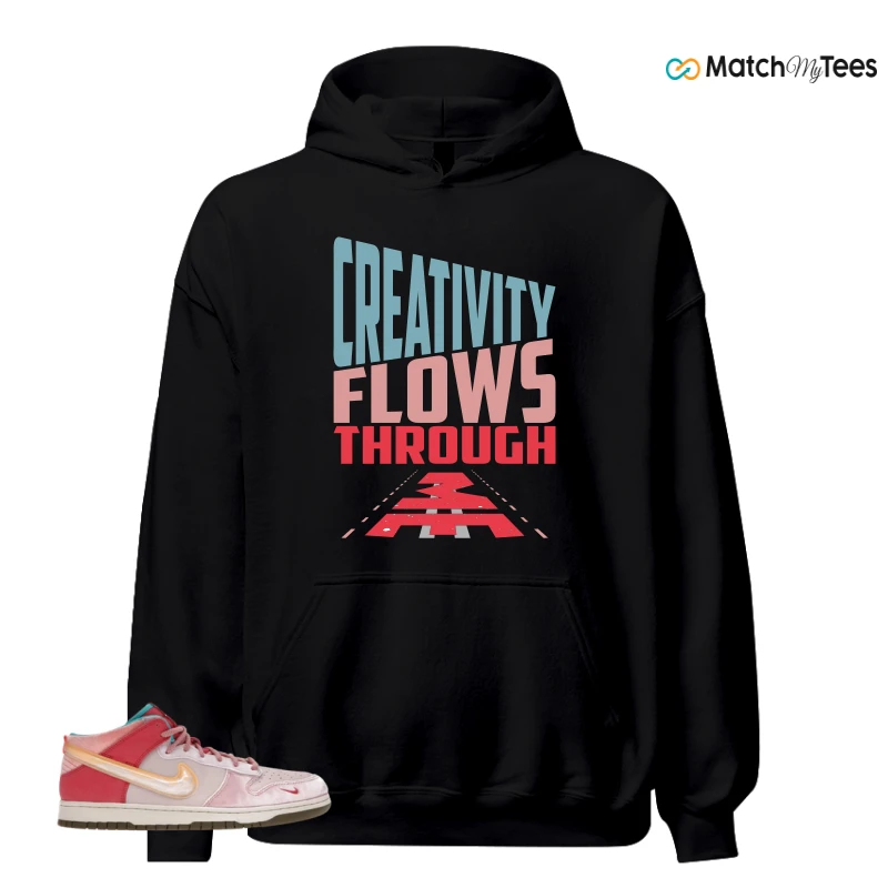 NIKE DUNK MID SOCIAL STATUS FREE LUNCH STRAWBERRY MILK SNEAKER Matching Tees hoodie