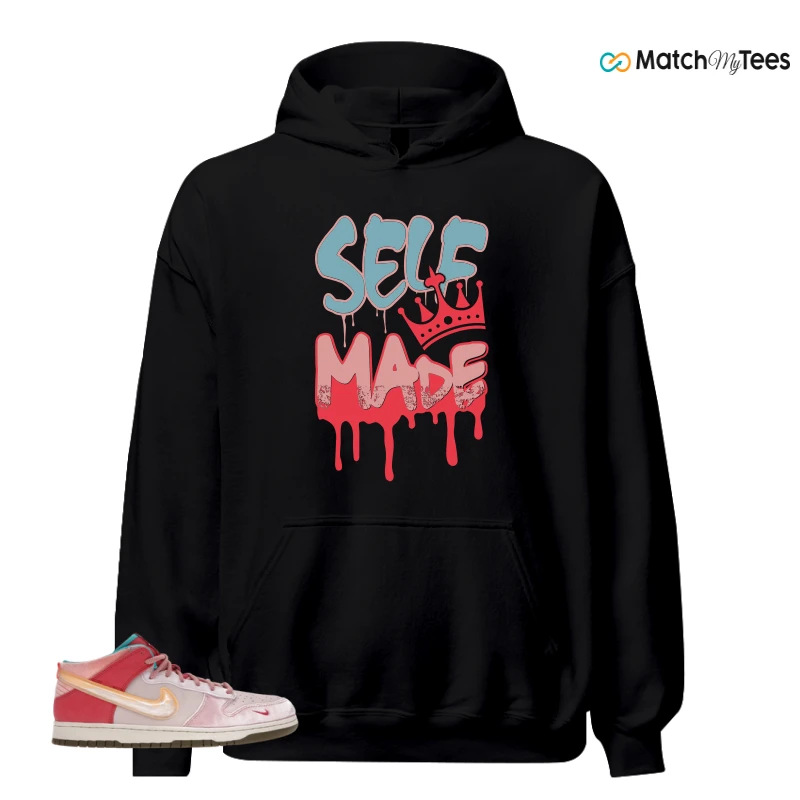 NIKE DUNK MID SOCIAL STATUS FREE LUNCH STRAWBERRY MILK SNEAKER Matching Tees hoodie