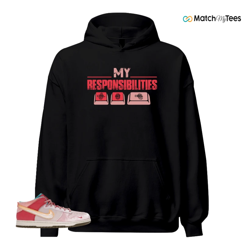 NIKE DUNK MID SOCIAL STATUS FREE LUNCH STRAWBERRY MILK SNEAKER Matching Tees hoodie