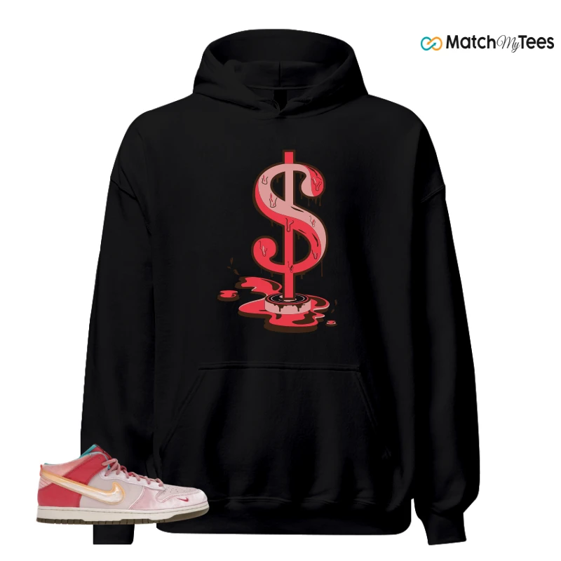 NIKE DUNK MID SOCIAL STATUS FREE LUNCH STRAWBERRY MILK SNEAKER Matching Tees hoodie