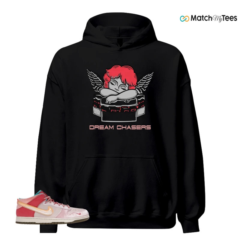 NIKE DUNK MID SOCIAL STATUS FREE LUNCH STRAWBERRY MILK SNEAKER Matching Tees hoodie