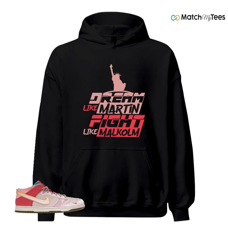 NIKE DUNK MID SOCIAL STATUS FREE LUNCH STRAWBERRY MILK SNEAKER Matching Tees hoodie