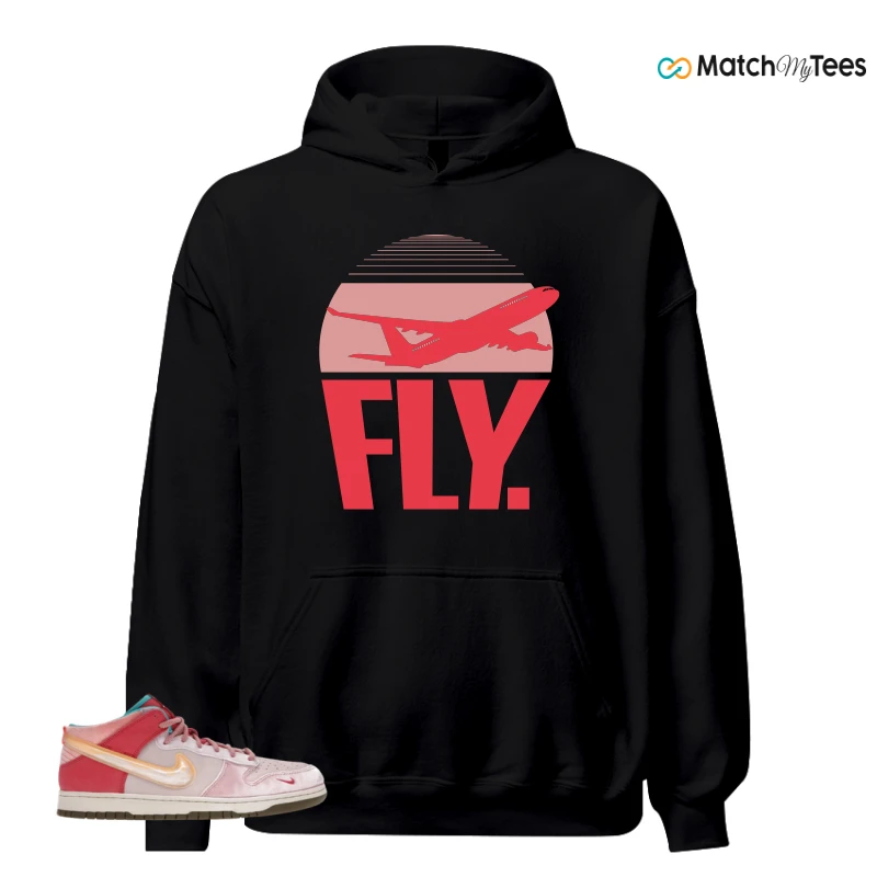 NIKE DUNK MID SOCIAL STATUS FREE LUNCH STRAWBERRY MILK SNEAKER Matching Tees hoodie