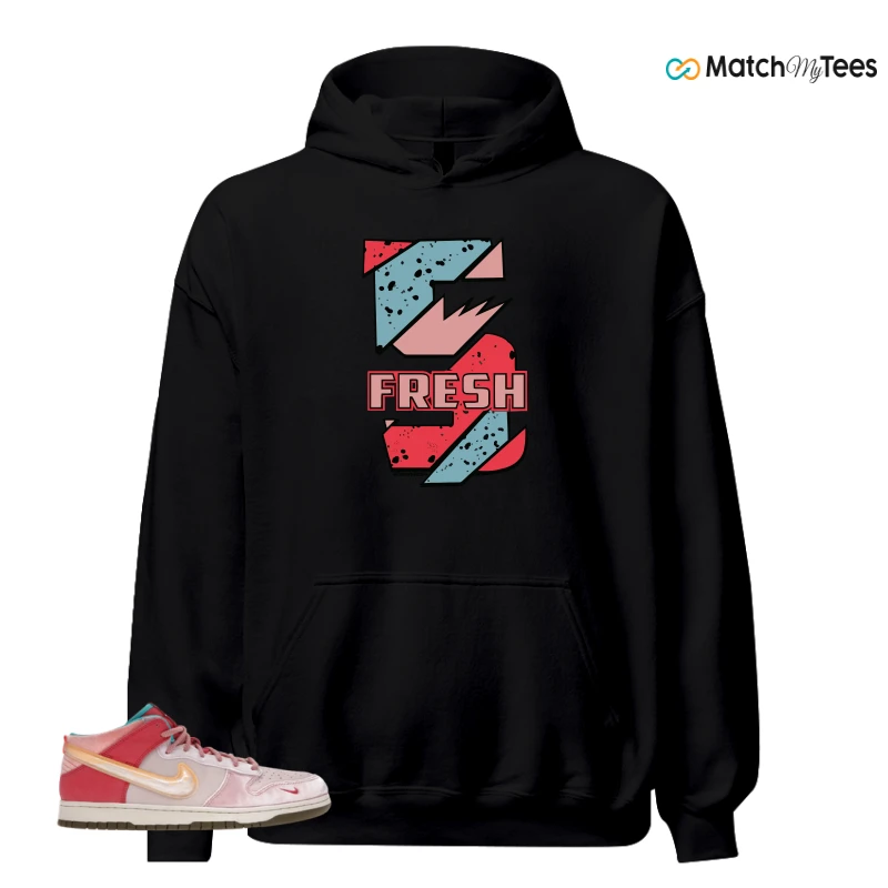 NIKE DUNK MID SOCIAL STATUS FREE LUNCH STRAWBERRY MILK SNEAKER Matching Tees hoodie