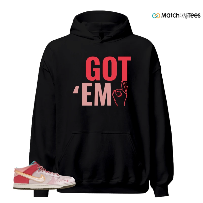 NIKE DUNK MID SOCIAL STATUS FREE LUNCH STRAWBERRY MILK SNEAKER Matching Tees hoodie