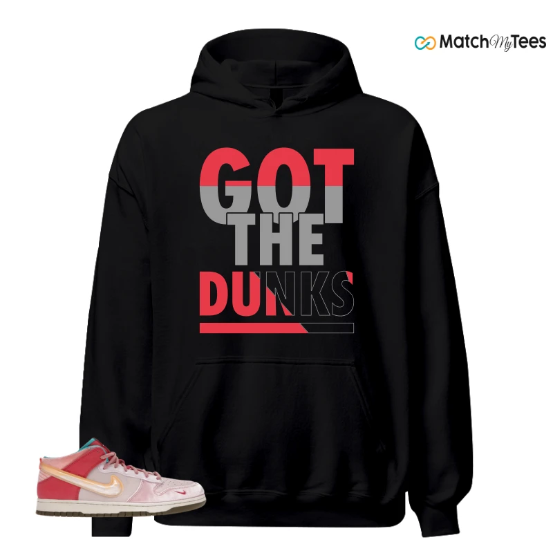 NIKE DUNK MID SOCIAL STATUS FREE LUNCH STRAWBERRY MILK SNEAKER Matching Tees hoodie