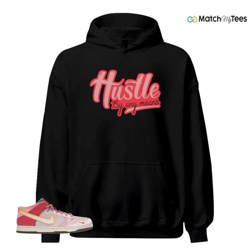 NIKE DUNK MID SOCIAL STATUS FREE LUNCH STRAWBERRY MILK SNEAKER Matching Tees hoodie