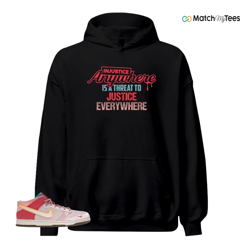 NIKE DUNK MID SOCIAL STATUS FREE LUNCH STRAWBERRY MILK SNEAKER Matching Tees hoodie