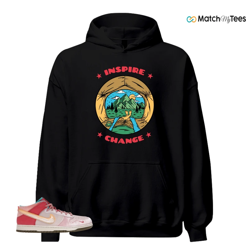 NIKE DUNK MID SOCIAL STATUS FREE LUNCH STRAWBERRY MILK SNEAKER Matching Tees hoodie