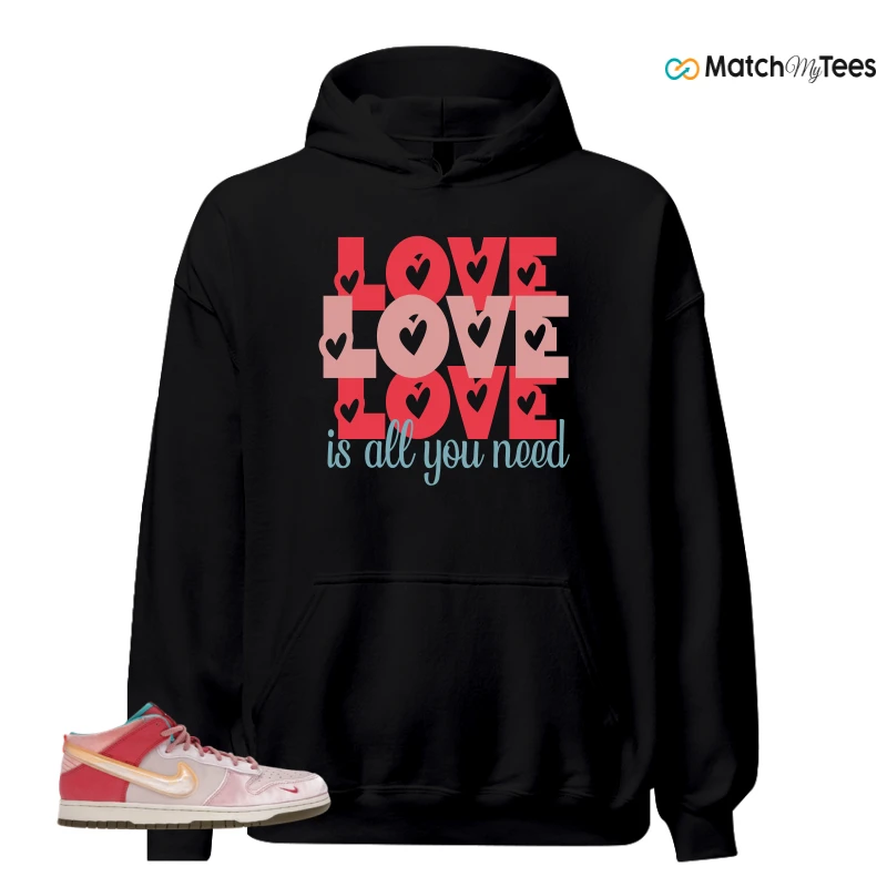 NIKE DUNK MID SOCIAL STATUS FREE LUNCH STRAWBERRY MILK SNEAKER Matching Tees hoodie