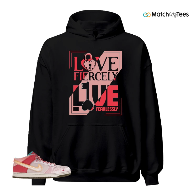 NIKE DUNK MID SOCIAL STATUS FREE LUNCH STRAWBERRY MILK SNEAKER Matching Tees hoodie