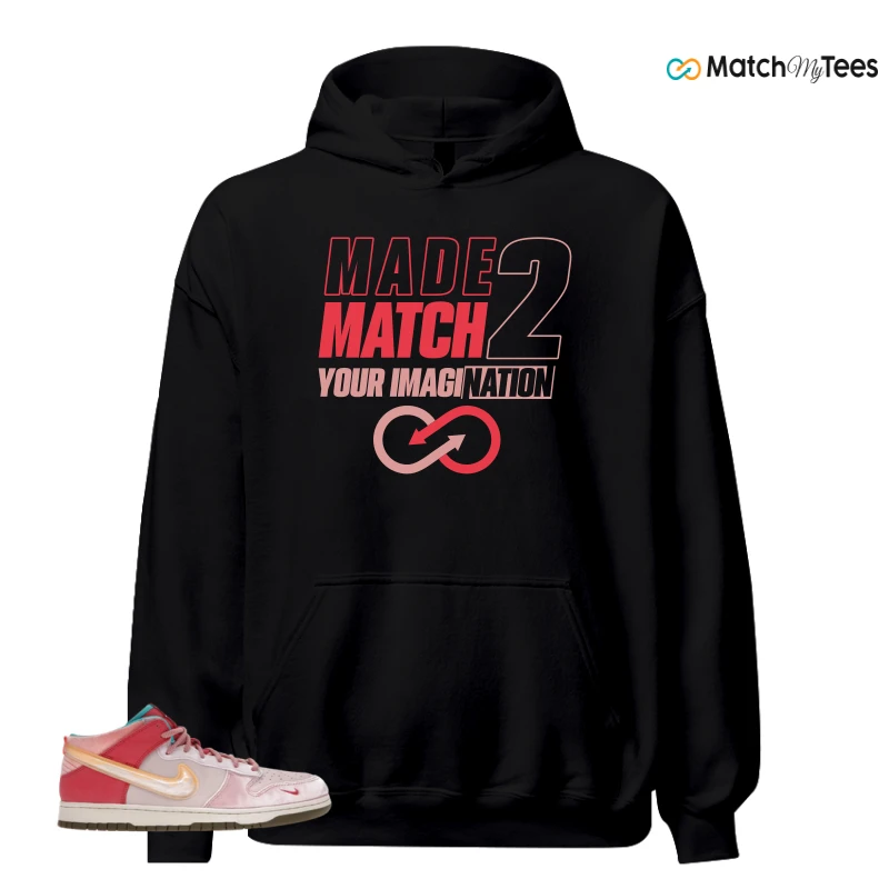 NIKE DUNK MID SOCIAL STATUS FREE LUNCH STRAWBERRY MILK SNEAKER Matching Tees hoodie