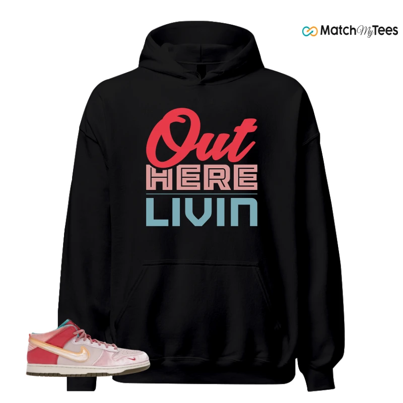 NIKE DUNK MID SOCIAL STATUS FREE LUNCH STRAWBERRY MILK SNEAKER Matching Tees hoodie
