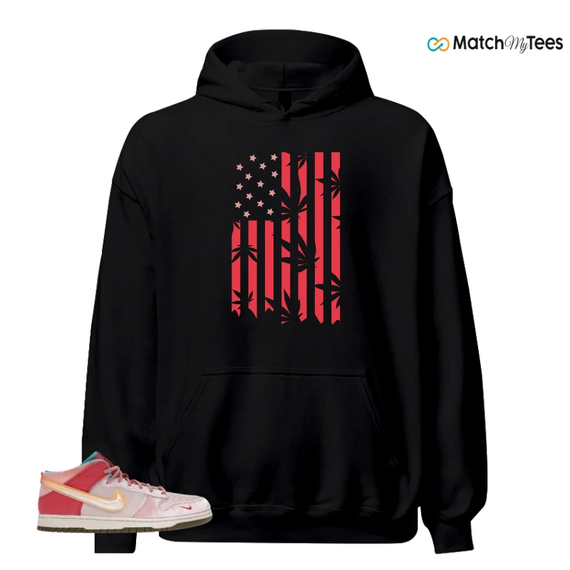 NIKE DUNK MID SOCIAL STATUS FREE LUNCH STRAWBERRY MILK SNEAKER Matching Tees hoodie