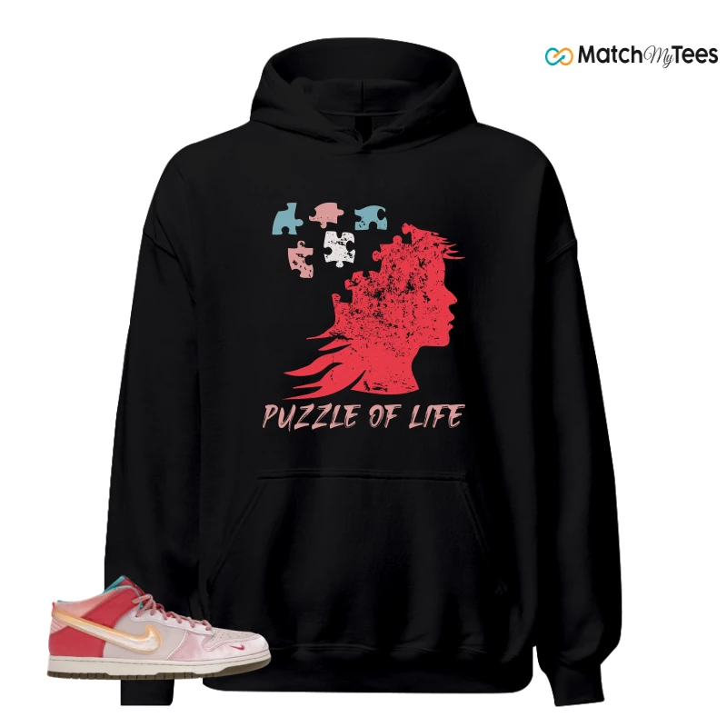 NIKE DUNK MID SOCIAL STATUS FREE LUNCH STRAWBERRY MILK SNEAKER Matching Tees hoodie