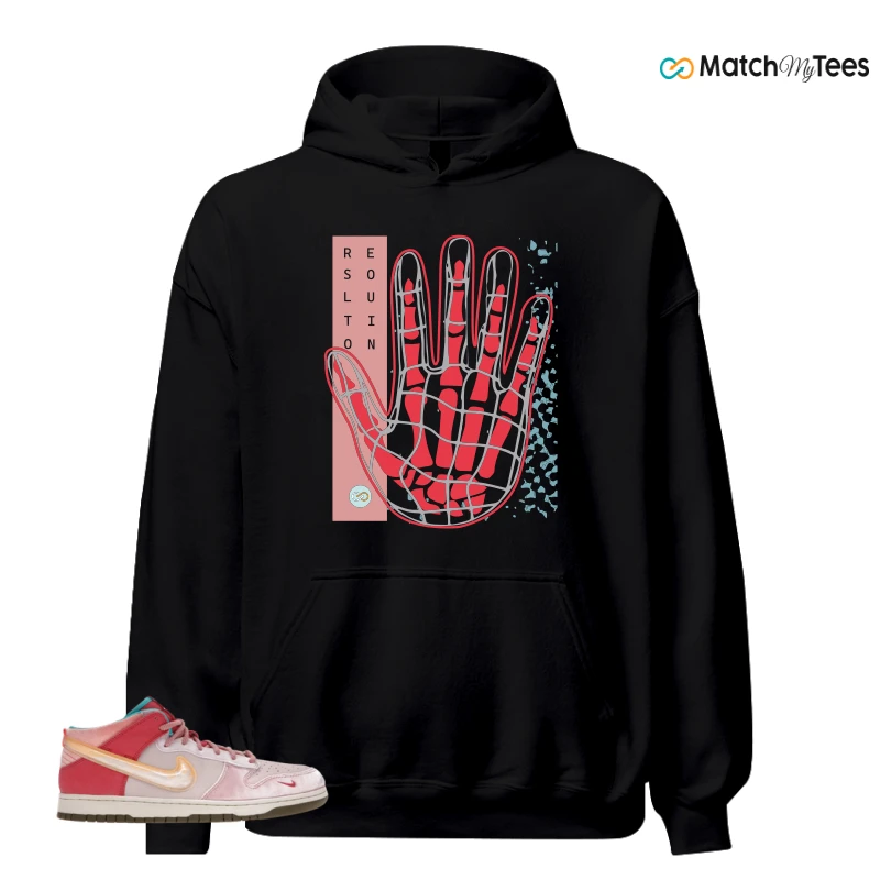 NIKE DUNK MID SOCIAL STATUS FREE LUNCH STRAWBERRY MILK SNEAKER Matching Tees hoodie
