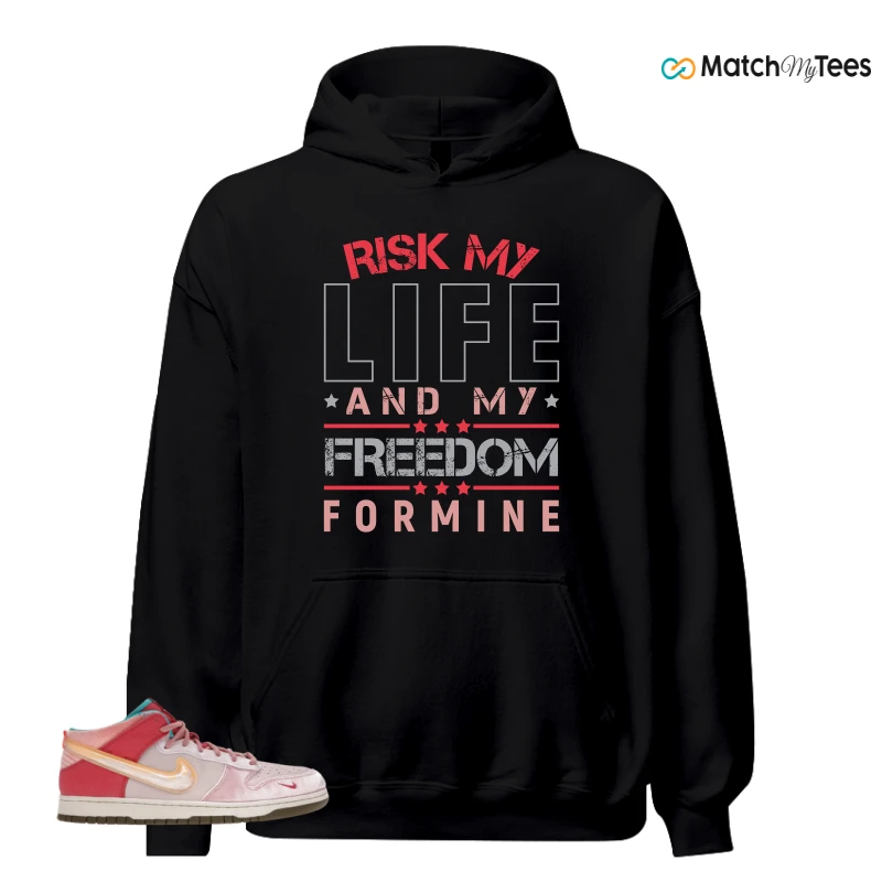 NIKE DUNK MID SOCIAL STATUS FREE LUNCH STRAWBERRY MILK SNEAKER Matching Tees hoodie
