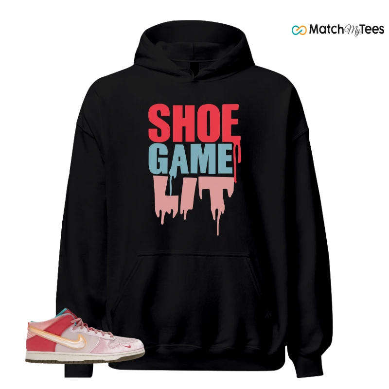 NIKE DUNK MID SOCIAL STATUS FREE LUNCH STRAWBERRY MILK SNEAKER Matching Tees hoodie