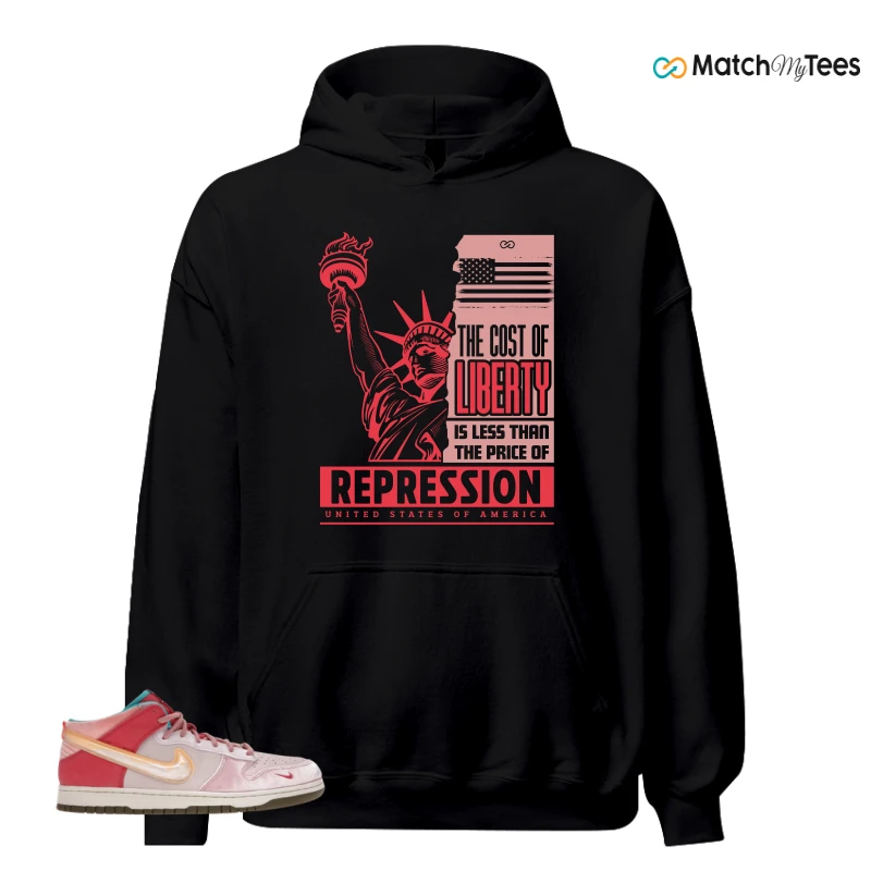 NIKE DUNK MID SOCIAL STATUS FREE LUNCH STRAWBERRY MILK SNEAKER Matching Tees hoodie