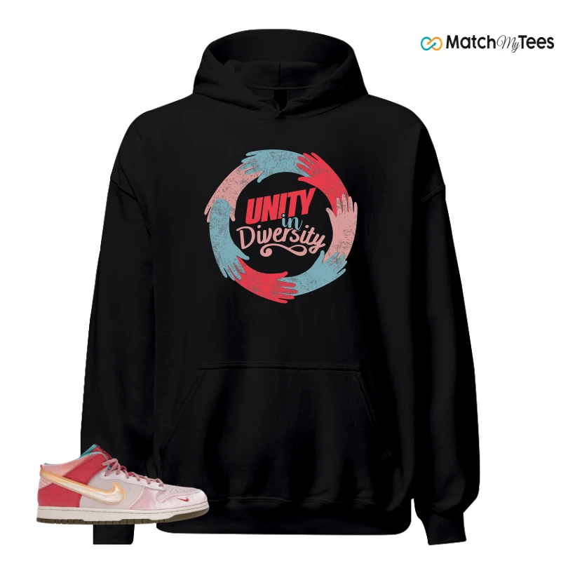NIKE DUNK MID SOCIAL STATUS FREE LUNCH STRAWBERRY MILK SNEAKER Matching Tees hoodie